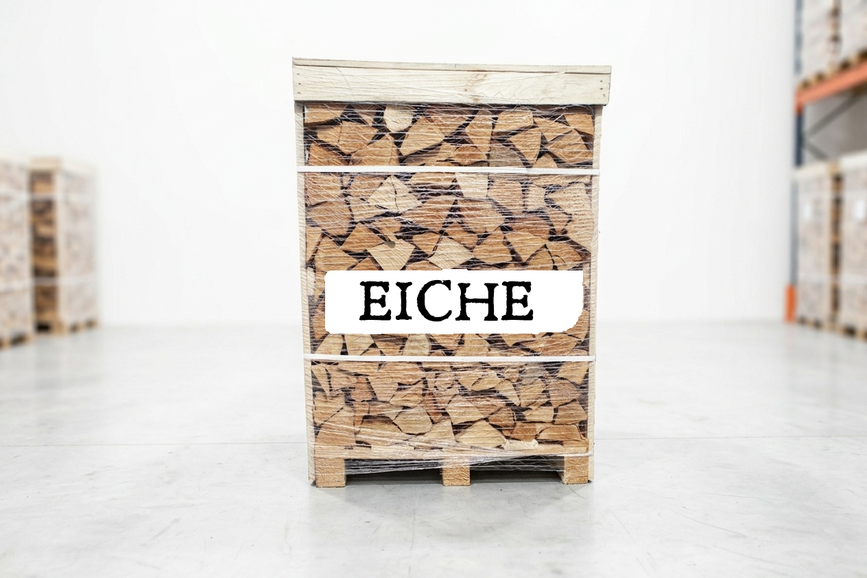 Brennholz Palette - Eiche - 25 cm - kammergetrocknet - 1 RM