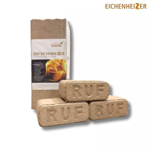 Holzbriketts RUF Hartholz Eiche – 960 kg Palette (96×10 kg) – Bild 3