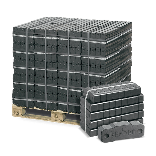 Rekord Braunkohlebriketts 25kg | 1000kg Palette – Bild 2
