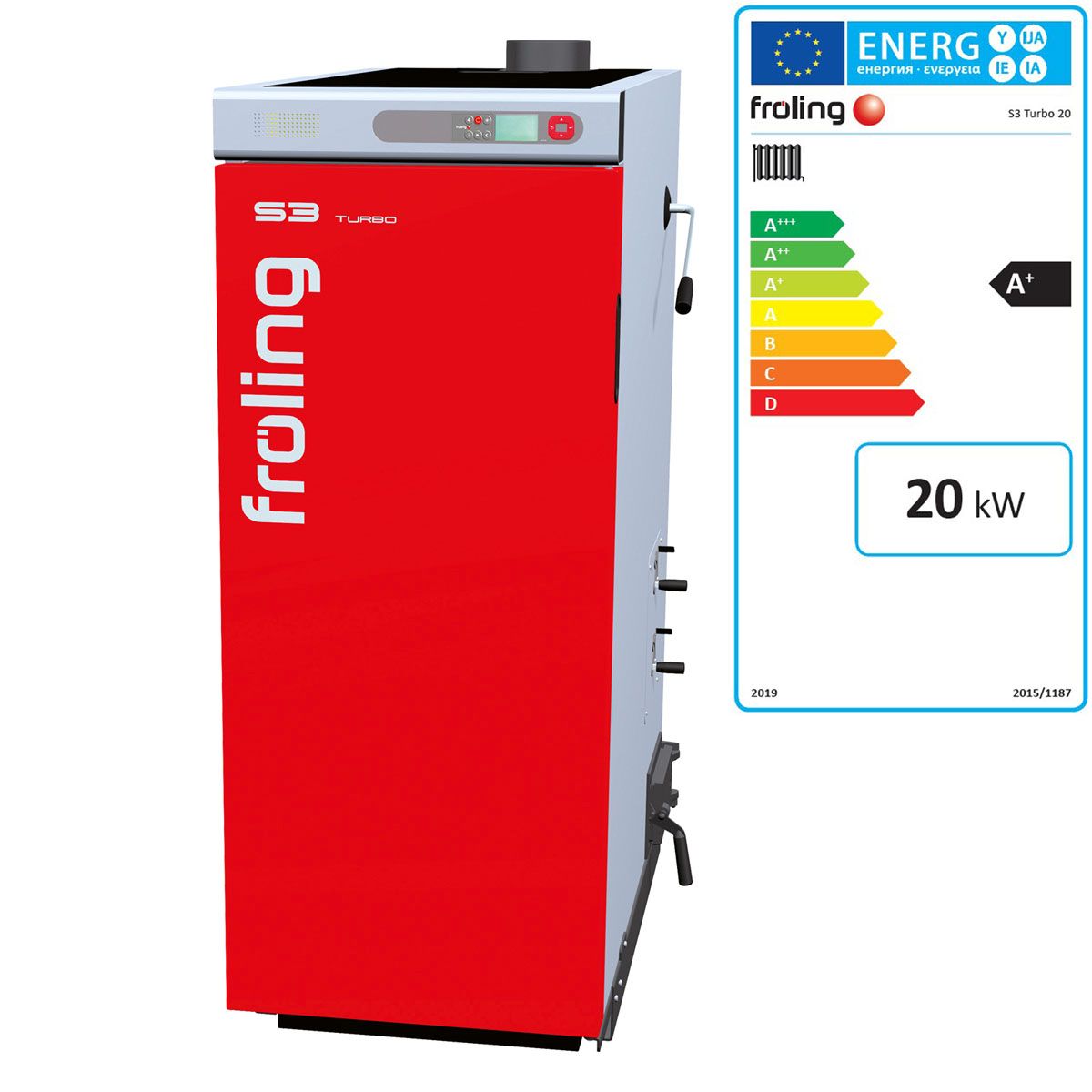 Fröling Scheitholzkessel S3 Turbo 20 kW 11010 mit Regelung S-Tronic plus – Bild 1