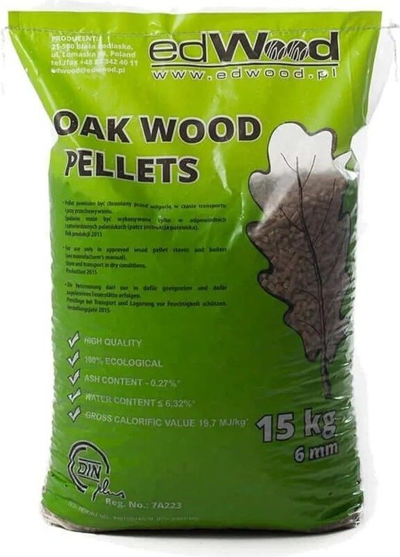Hartholzpellets Eiche ENplusA1 – 975 kg (65 x 15 kg Säcke)