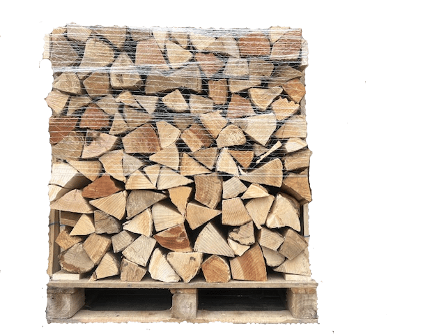 Brennholztrockner 40 cm trockene Hartholzpalette, bereit zum Brennen