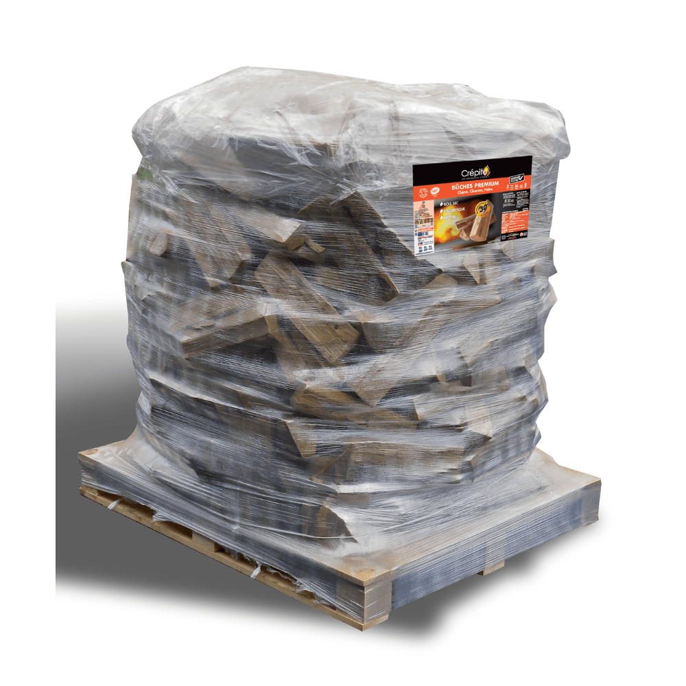 Premium-Brennholz 25 cm, 1,3 m3 trockene, kammergetrocknet Palette