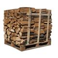 40 cm trockenes Brennholz auf Hartholzmischpalette