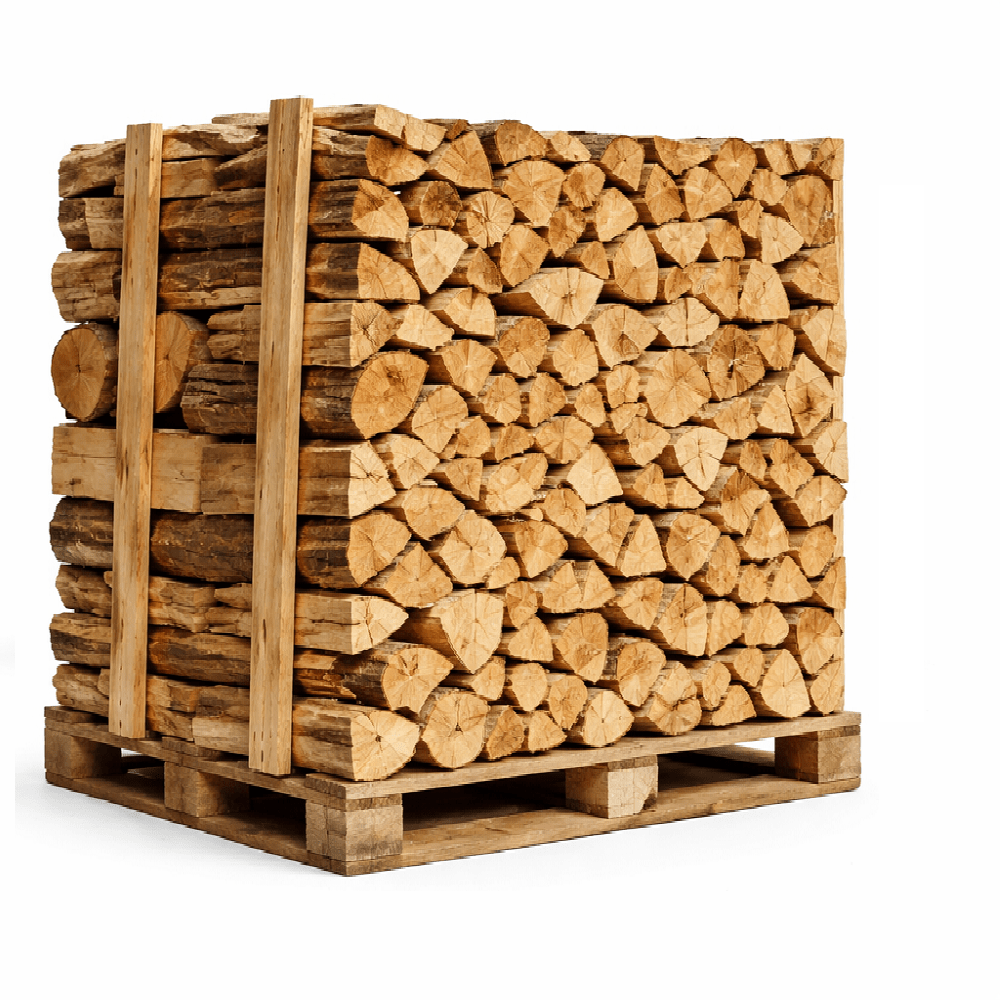 Brennholz 50 cm auf Palette, garantiert trockenes Hartholz